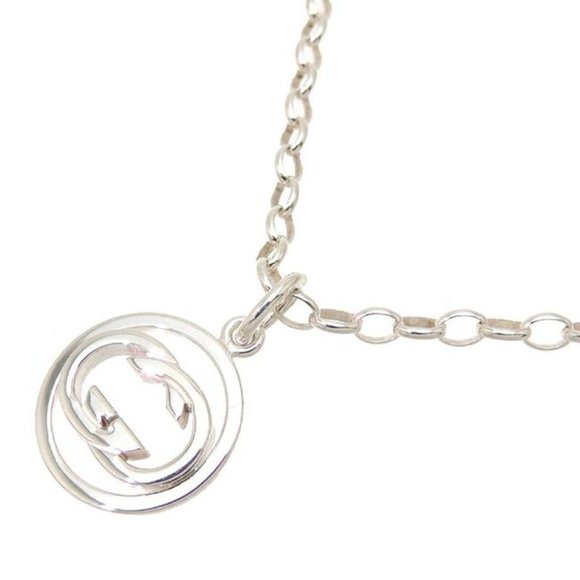 Gucci Framed Interlocking G Logo Necklace Silver NEW IN BOX - Picture 3 of 7